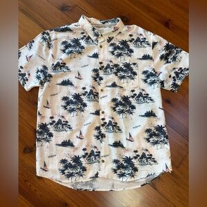 Tropical Retro Print Men's Shirt XL
